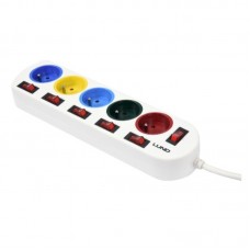 72460 LUND Prelungitor cu 5 prize, comutator indiv..